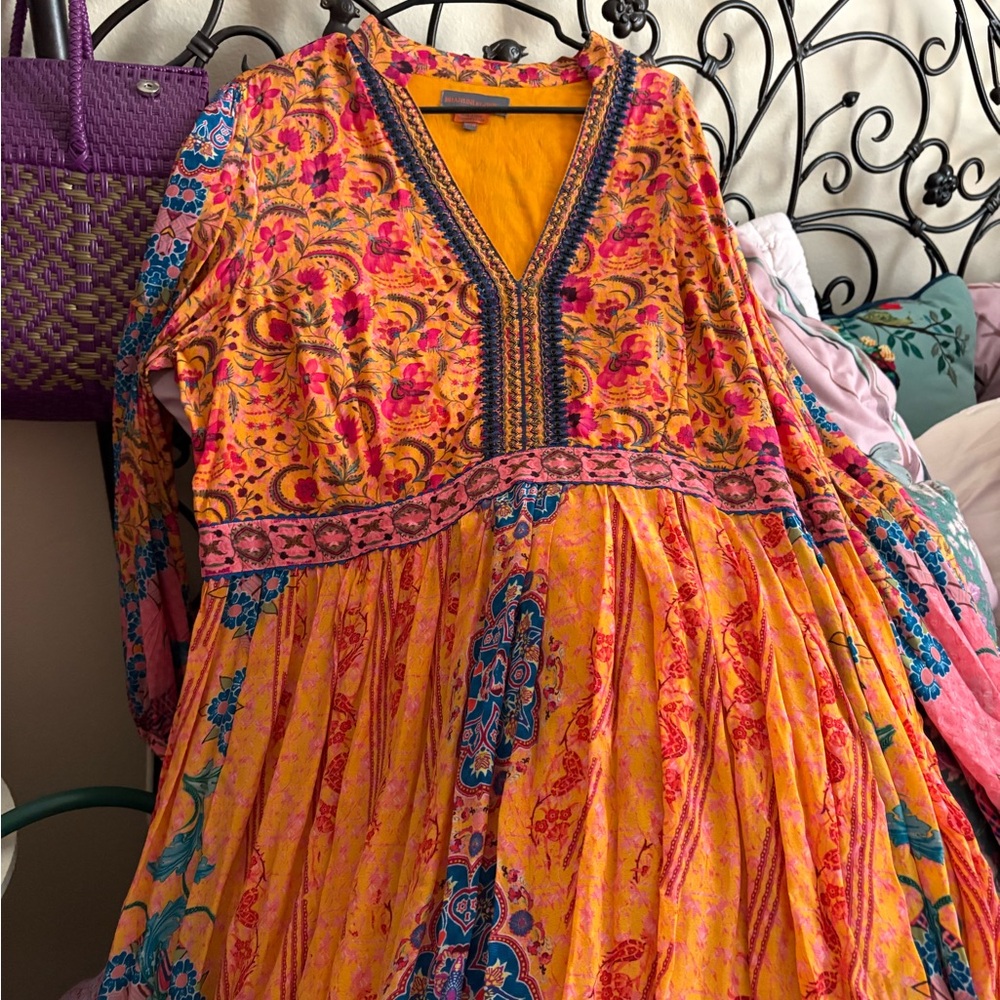 Vibrant Floral Bohemian Dress